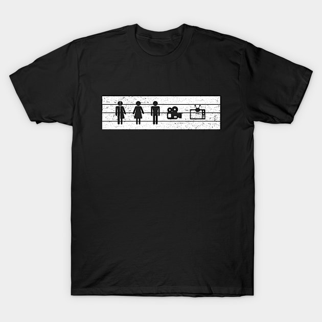 Person Woman Man Camera Tv - Icon Design T-Shirt by Lexicon